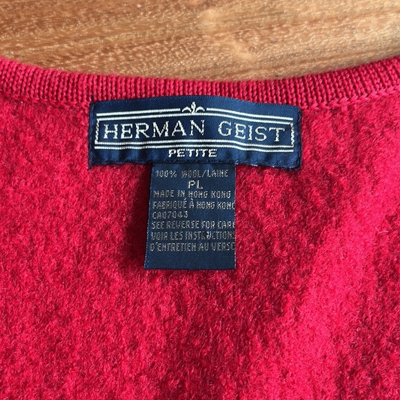 Vintage Herman Geist Wool Vest Petite PL - Picture 3 of 8